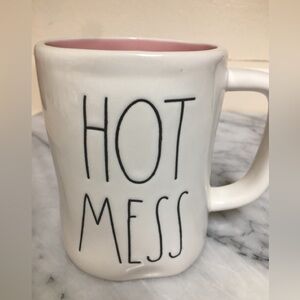 White and Pink Ceramic Mug